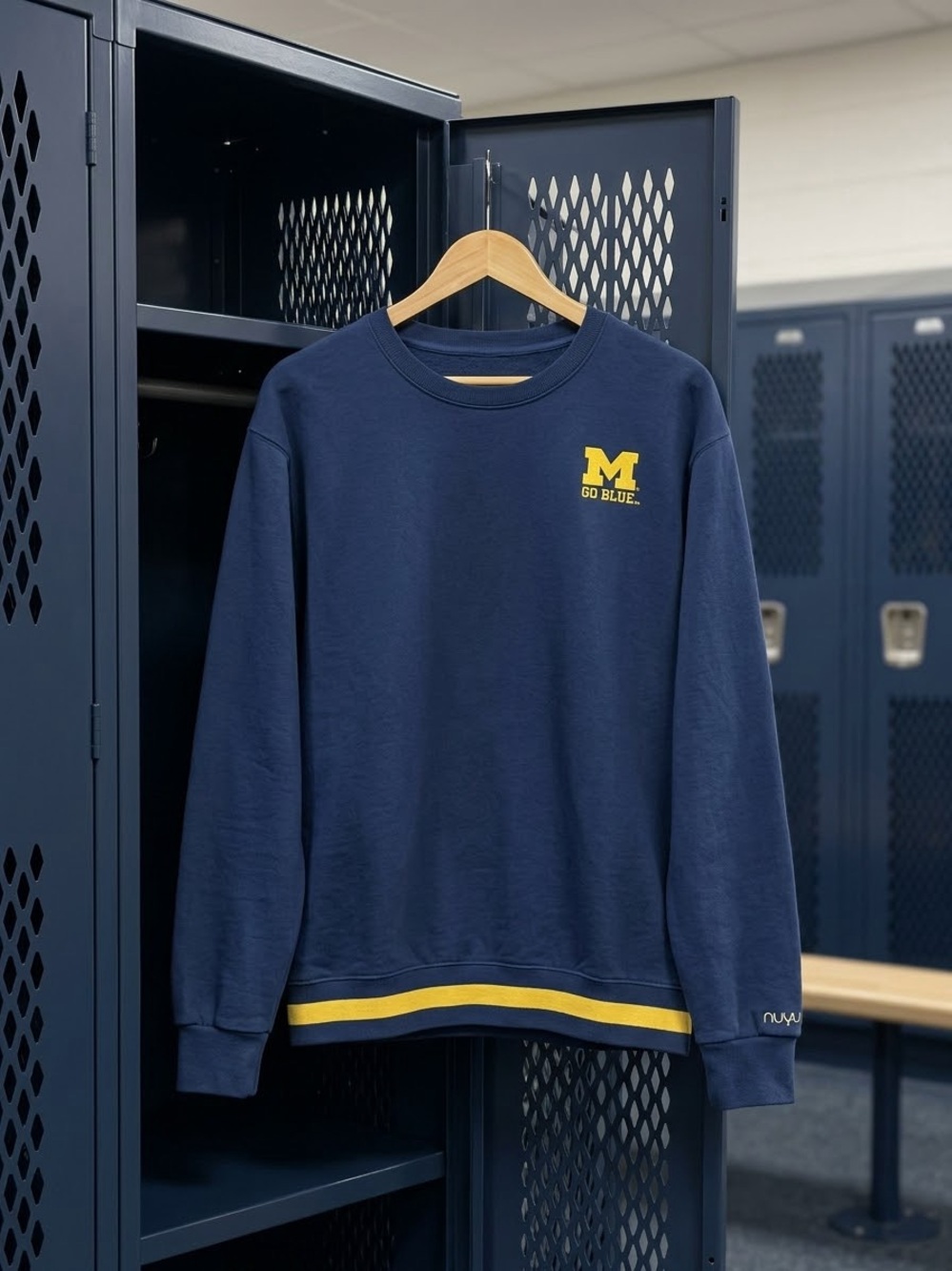 University of Michigan Navy 'M Go Blue' Crewneck Sweatshirt